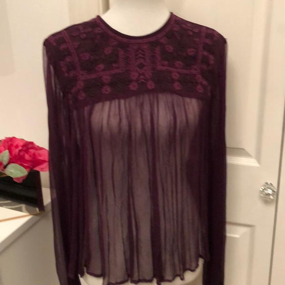 Free People Retro Femme Blouse Sm NWT - Picture 6 of 8